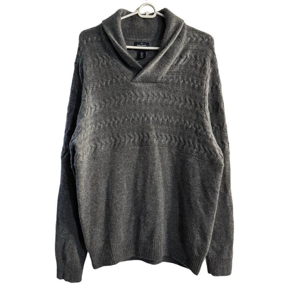 Daniel Hechter Paris 100% Cashmere Men’s Sweater Gray Size Large